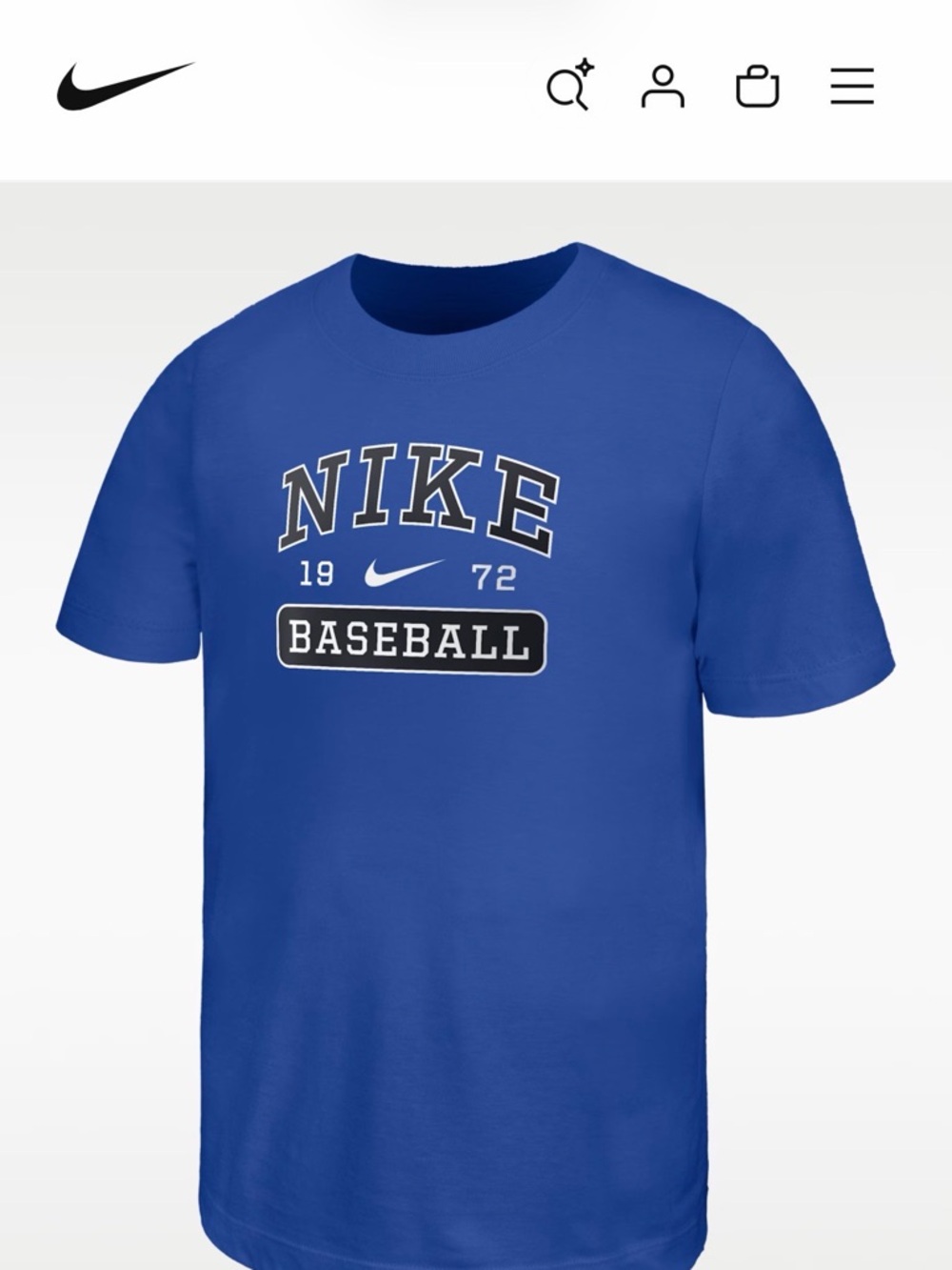 Nike Royal Blue Baseball Graphic Tee